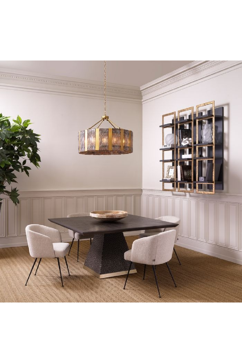 Ebony Oak Square Dining Table | Eichholtz Rexton | Oroa.com