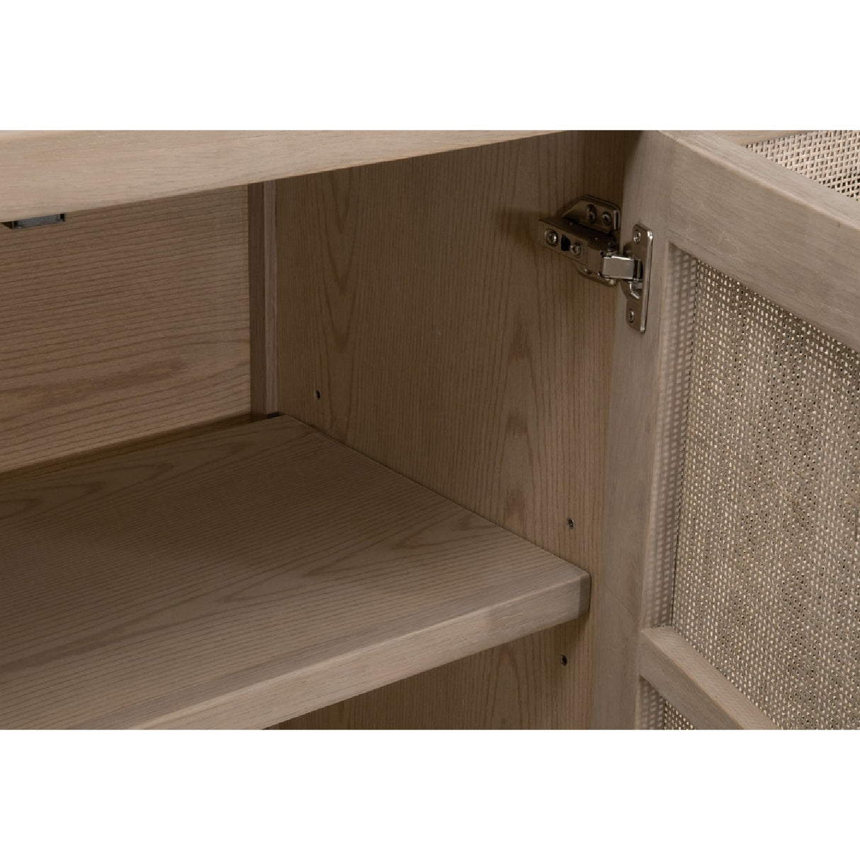 4-Door Gray Cane Media Sideboard | Oroa.com