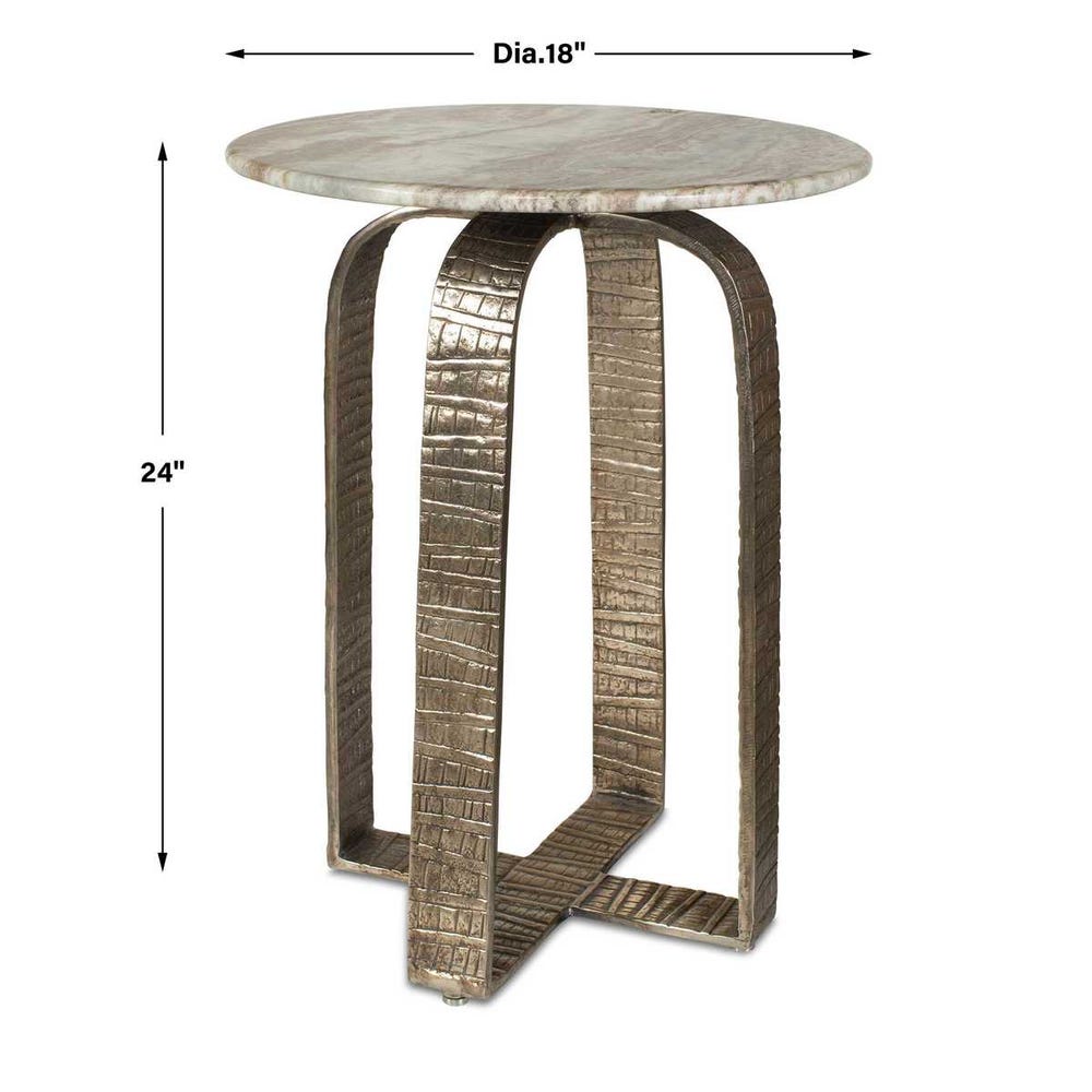 Round Marble Indoor/Outdoor Side Table | Oroa.com