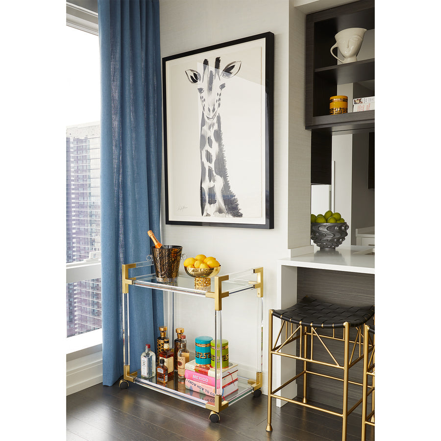 Round Glass Bar Cart | Jonathan Adler Jacques | Oroa.com