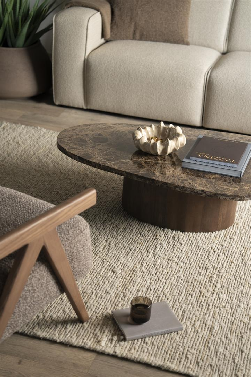 Brown Marble Coffee Table | Oroa.com