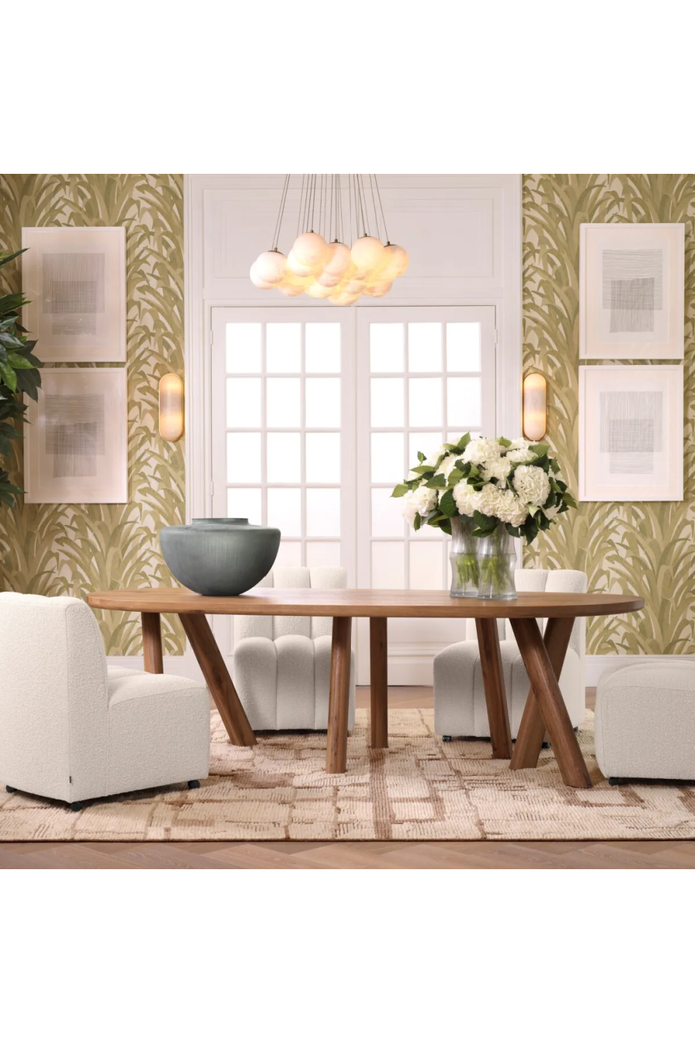 Bouclé Channeled Dining Chair | Eichholtz Kelly | Oroa.com