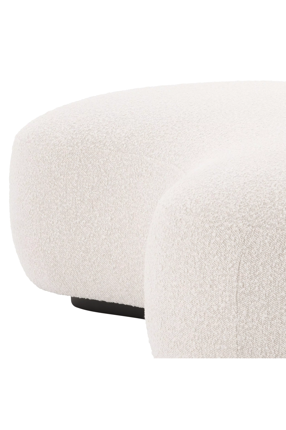 Bouclé Cream Curve Bench | Eichholtz Björn | Oroa.com