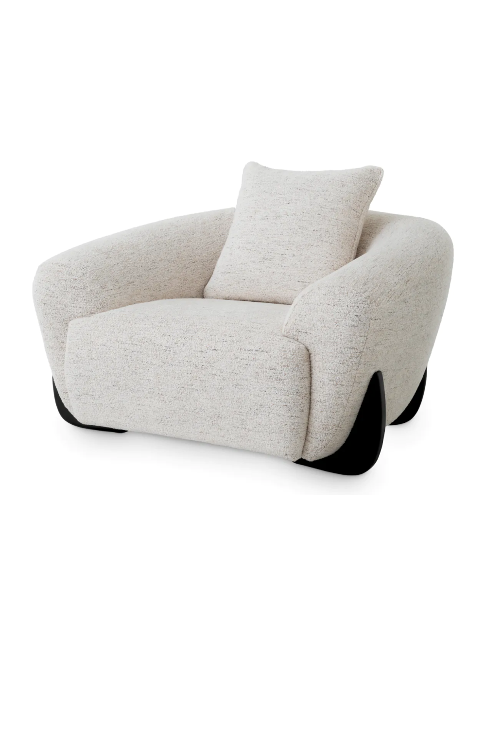 White Curved Lounge Chair | Eichholtz Siderno | Oroa.com