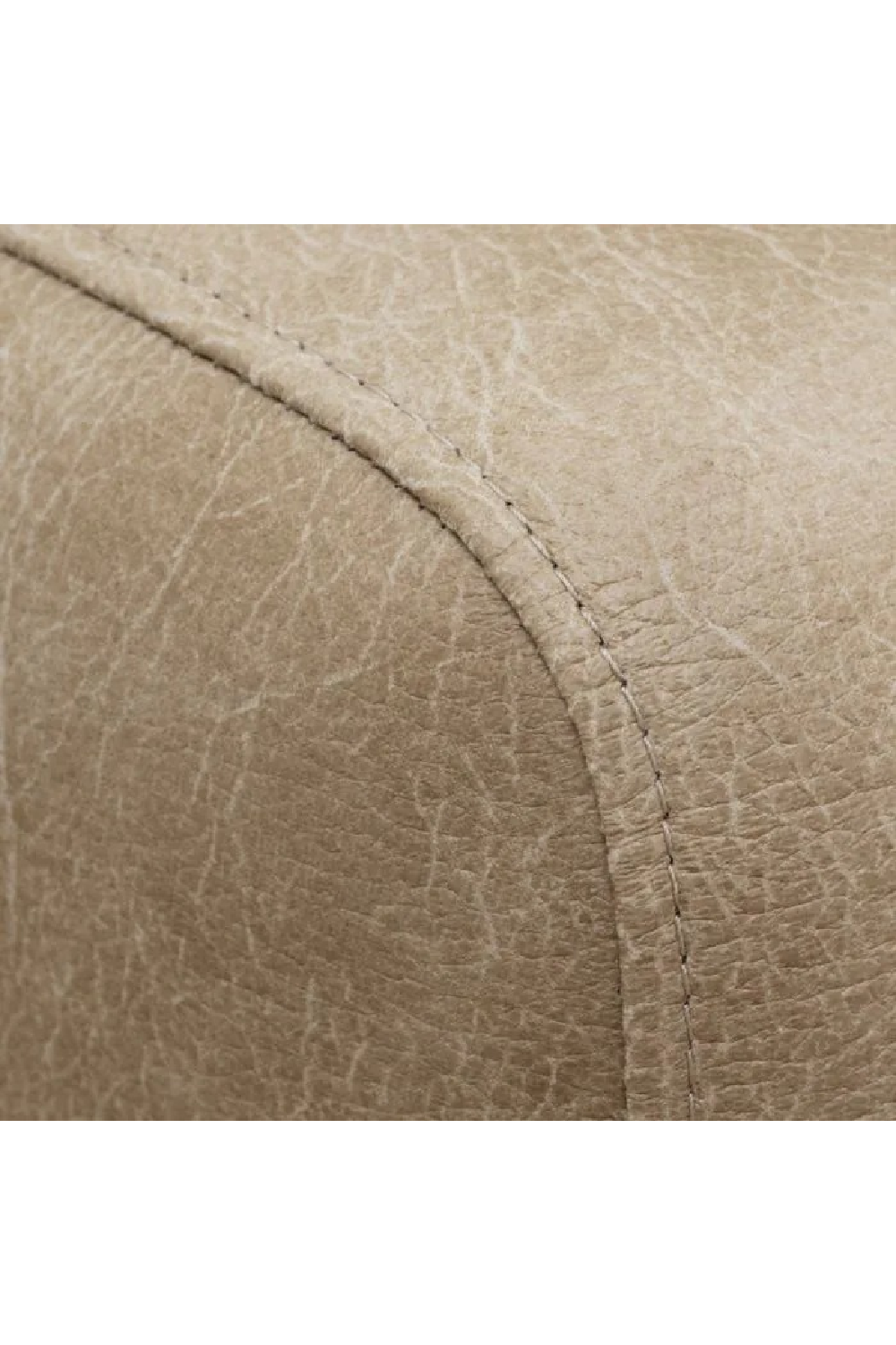 Beige Leather Curved Sofa | Eichholtz Marvella | Oroa.com