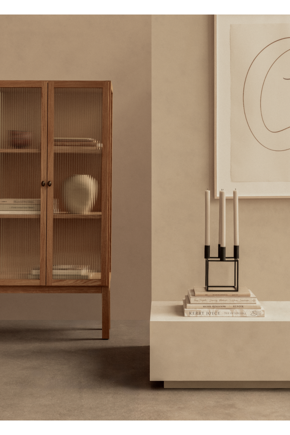 Reeded Glass 2-Door Cabinet | Audo Copenhagen Curiosity | Oroa.com