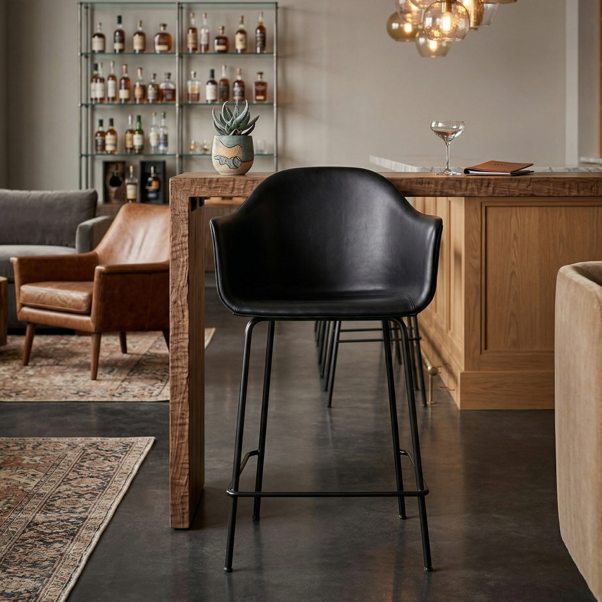 Upholstered Shell Counter Chair | Oroa.com