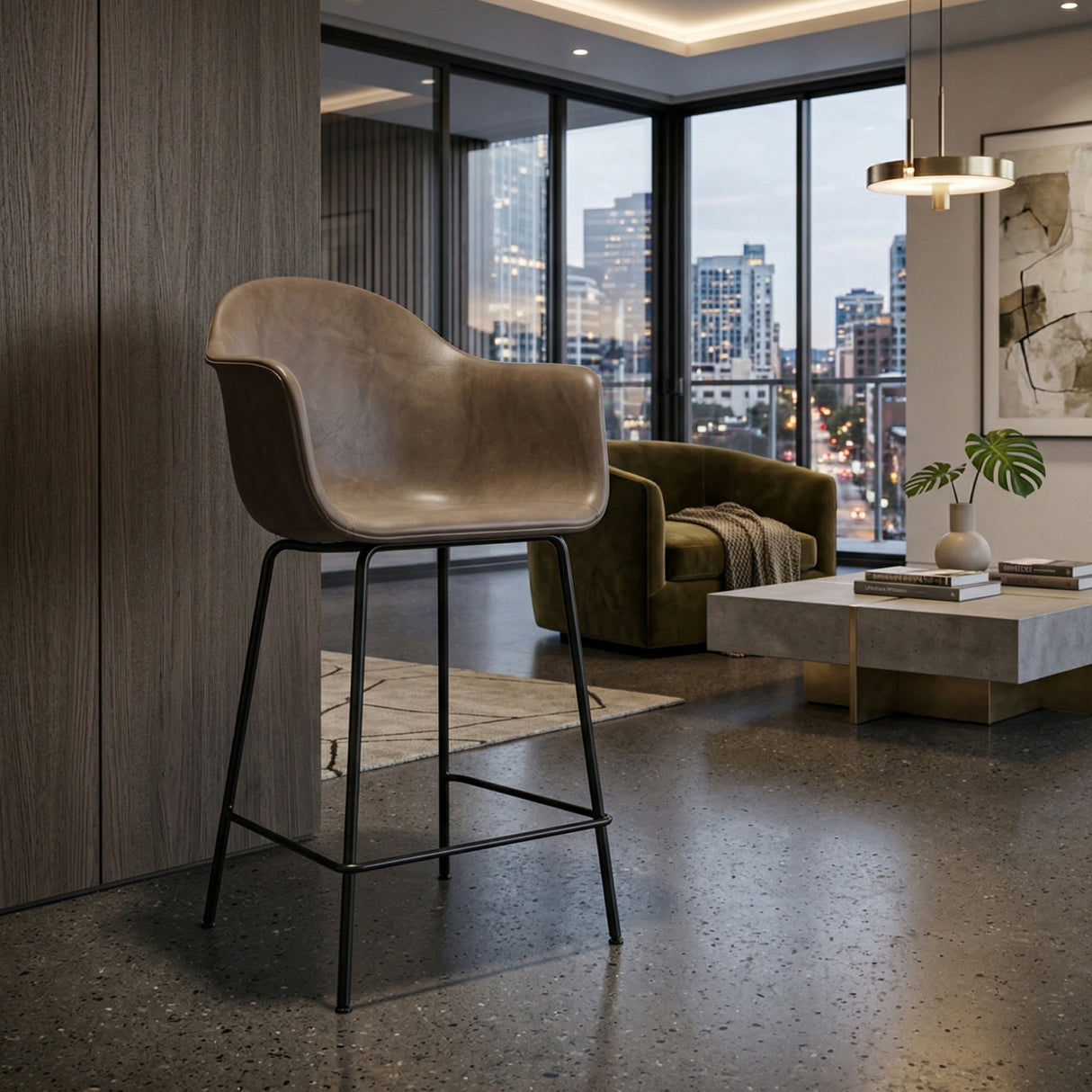 Upholstered Shell Counter Chair | Oroa.com