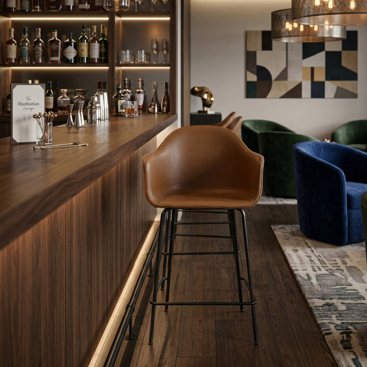Upholstered Shell Counter Chair | Oroa.com