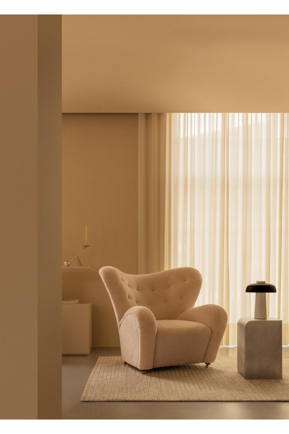 Modern Wingback Lounge Chair | Audo Copenhagen The Tired Man | Oroa.com