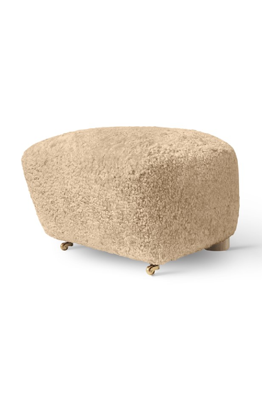 Oak Leg Upholstered Ottoman | Audo Copenhagen The Tired Man | Oroa.com