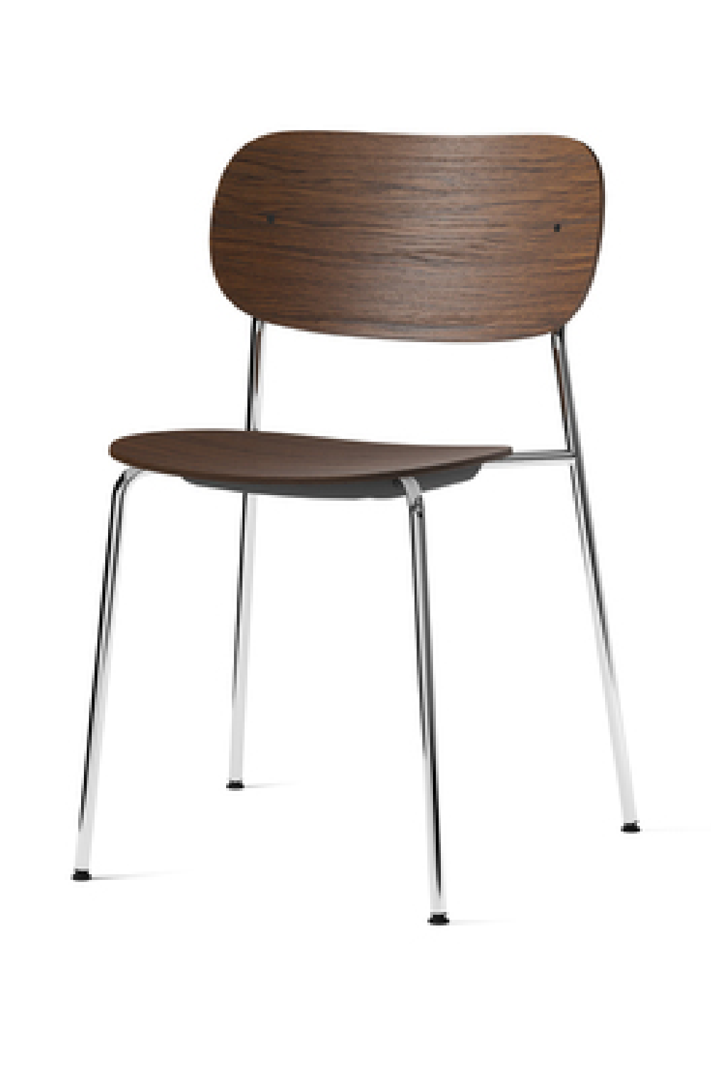 Chrome Base Oak Dining Chair | Audo Copenhagen Co