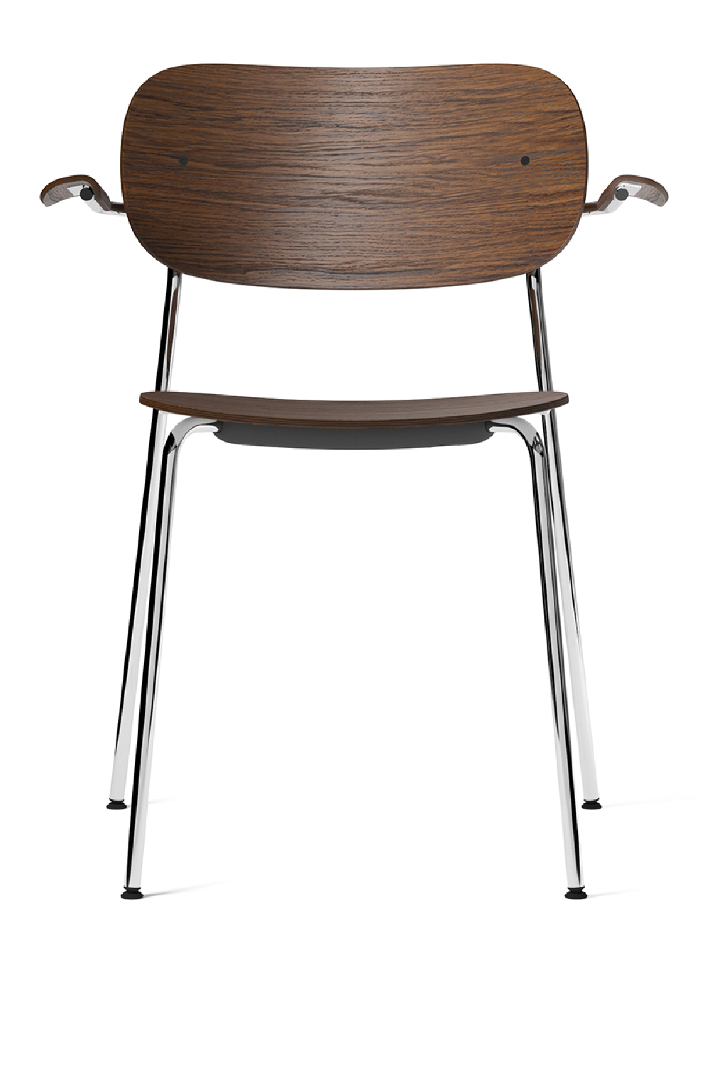 Chrome Base Oak Dining Armchair | Audo Copenhagen Co | Oroa.com