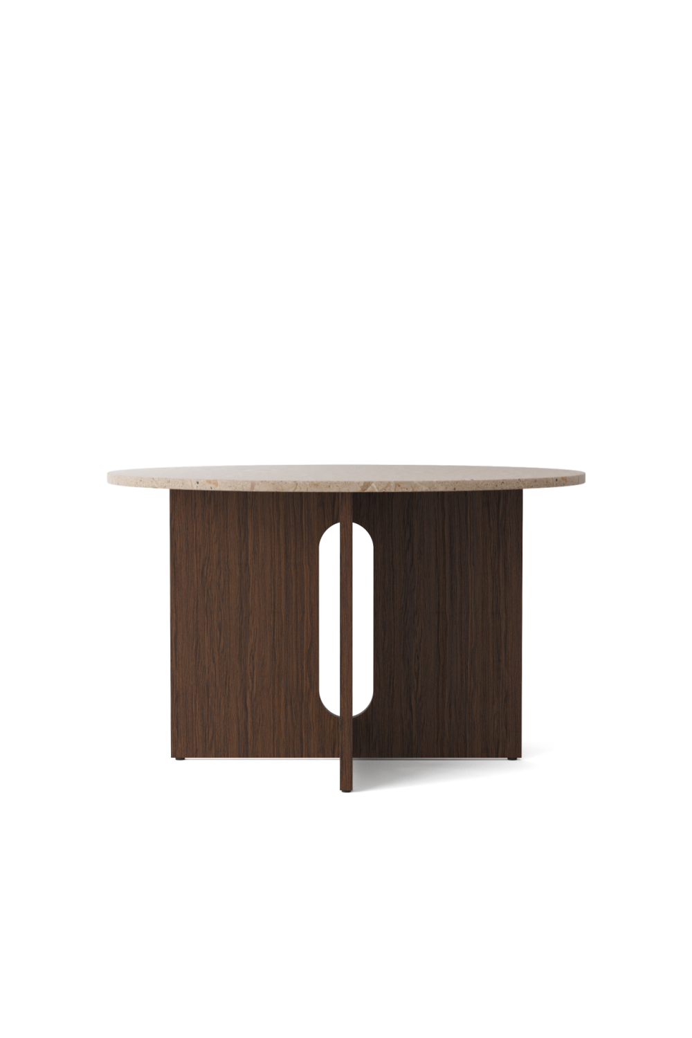 Intersecting-Base Round Dining Table | Audo Copenhagen Androgyne | Oroa.com