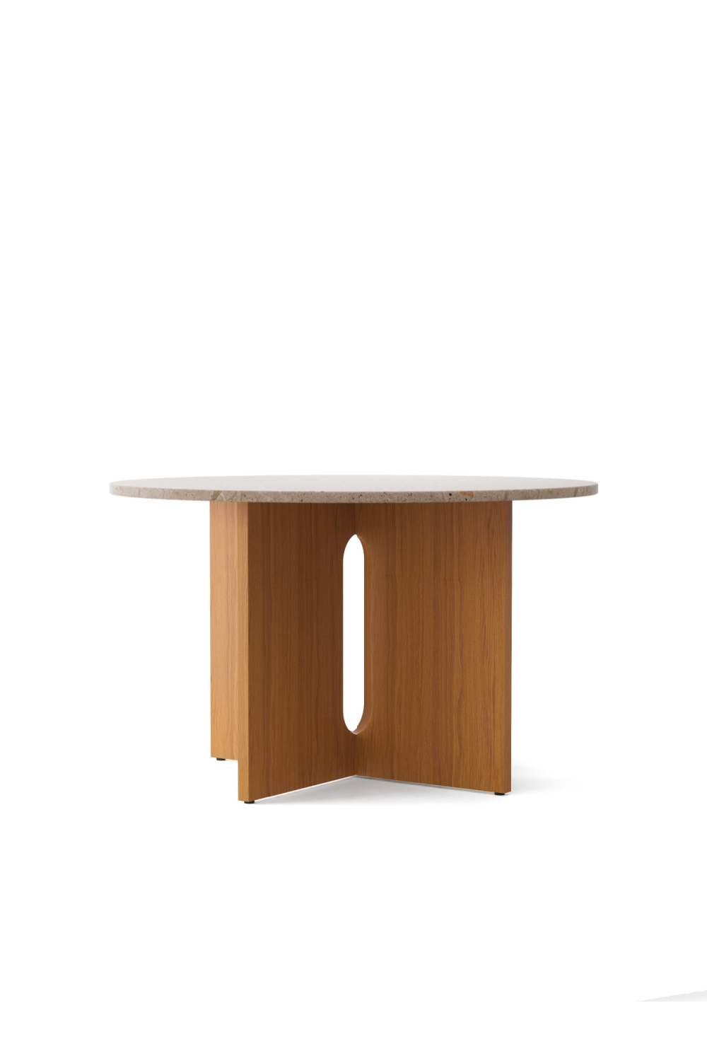 Intersecting-Base Round Dining Table | Audo Copenhagen Androgyne | Oroa.com