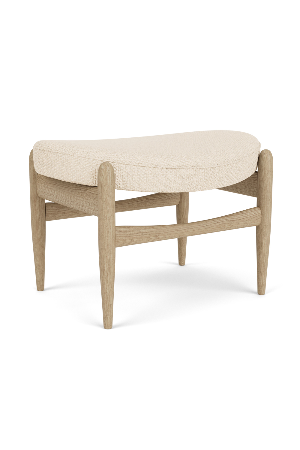 Wooden Base Padded Ottoman | Audo Copenhagen Elizabeth | Oroa.com