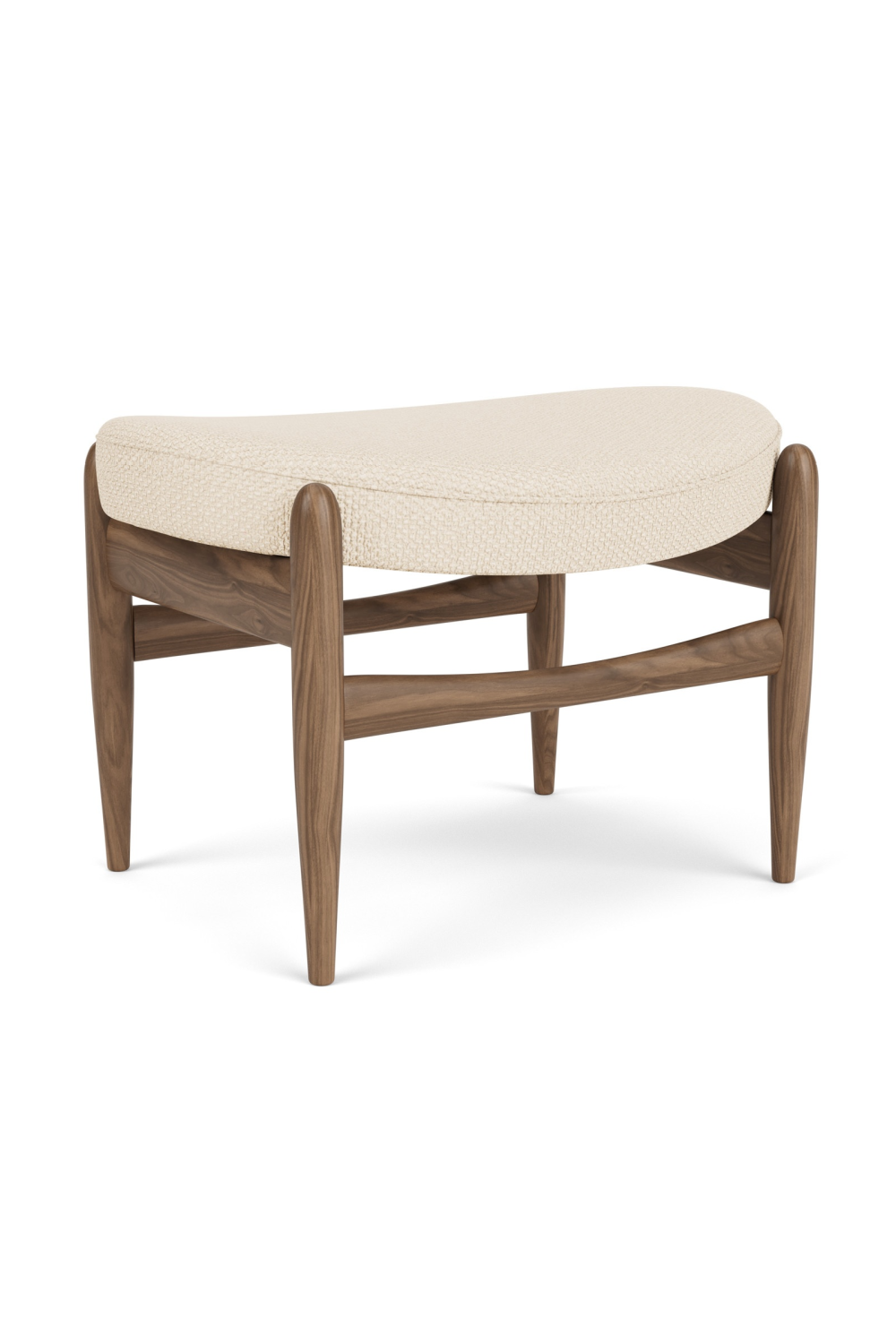 Wooden Base Padded Ottoman | Audo Copenhagen Elizabeth | Oroa.com