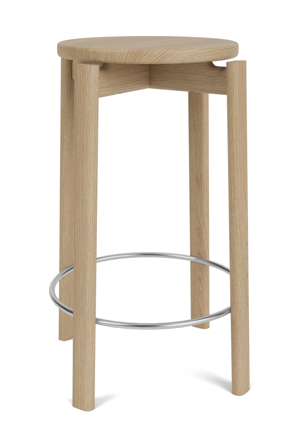 Round Wooden Counter Stool | Audo Copenhagen Passage | Oroa.com