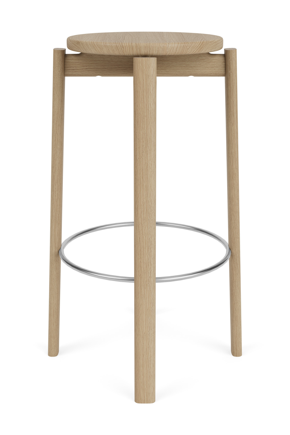 Round Wooden Bar Stool | Audo Copenhagen Passage | Oroa.com