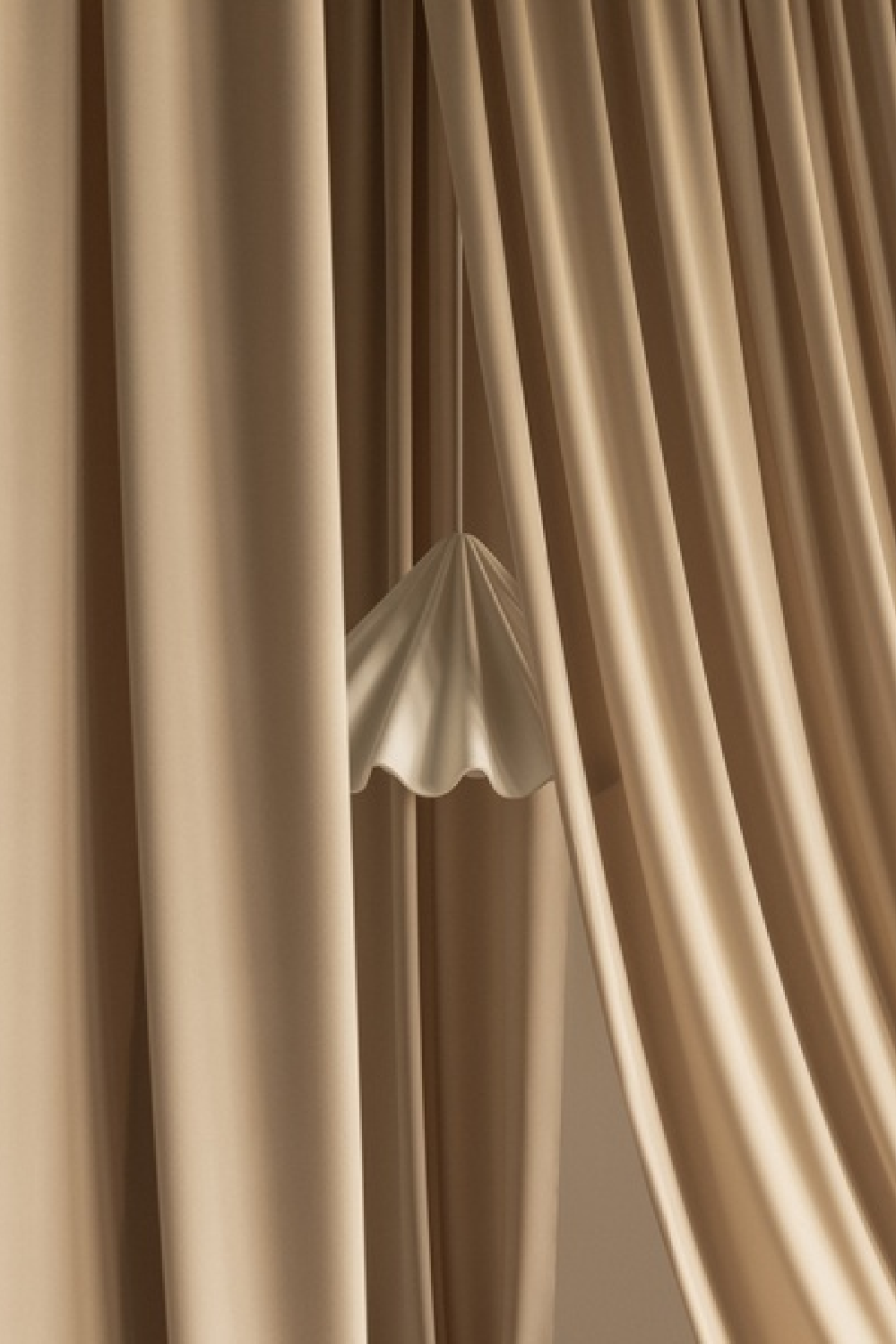 White Wavy Conical Pendant Lamp | Audo Copenhagen Dancing | Oroa.com