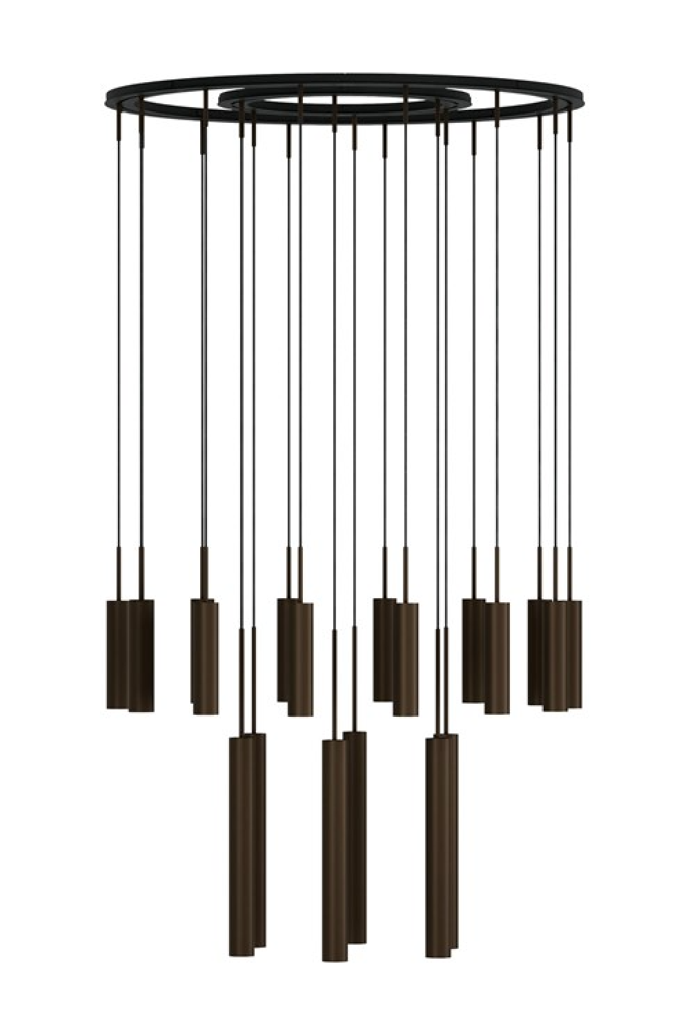 Bronzed Tube Chandelier | Audo Copenhagen Tubulaire | Oroa.com