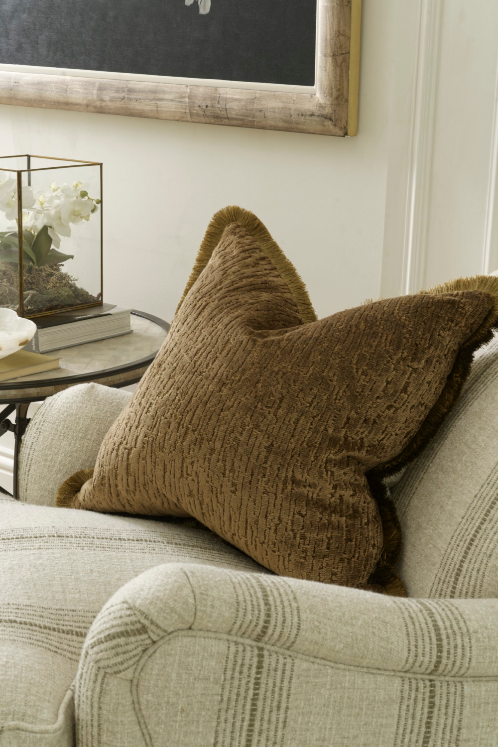 Textured Velvet Cushion | Andrew Martin Roma | Oroa.com