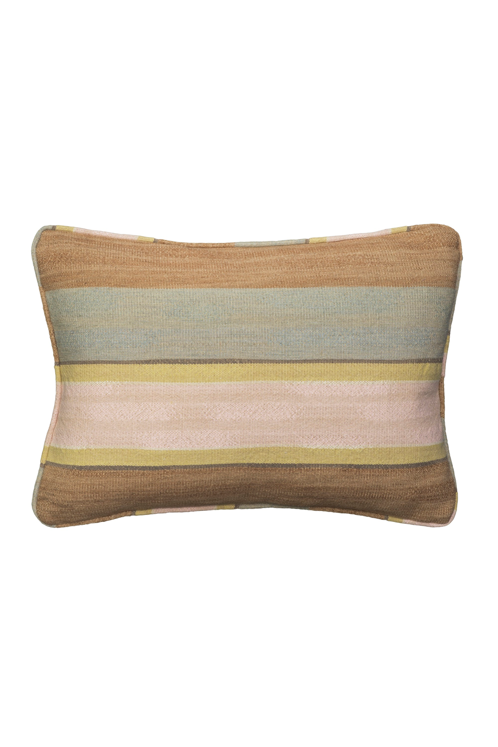 Tri-colored Stripes Rectangular Cushion | Andrew Martin Skiathos | Oroa.com