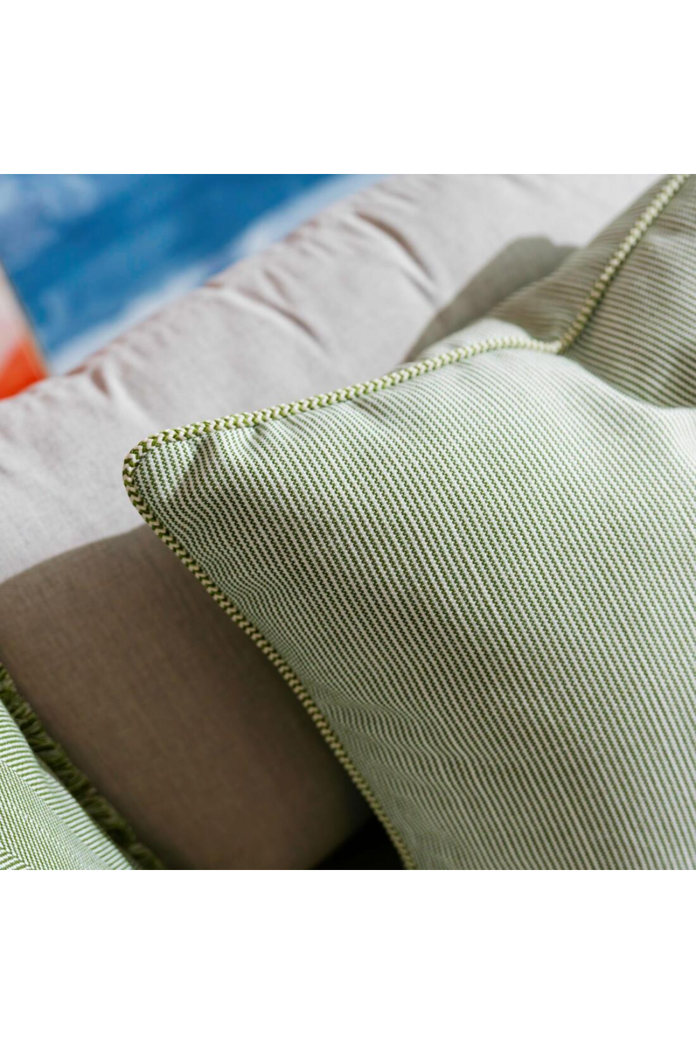 Piped Outdoor Cushion | Andrew Martin Espadrille | Oroa.com
