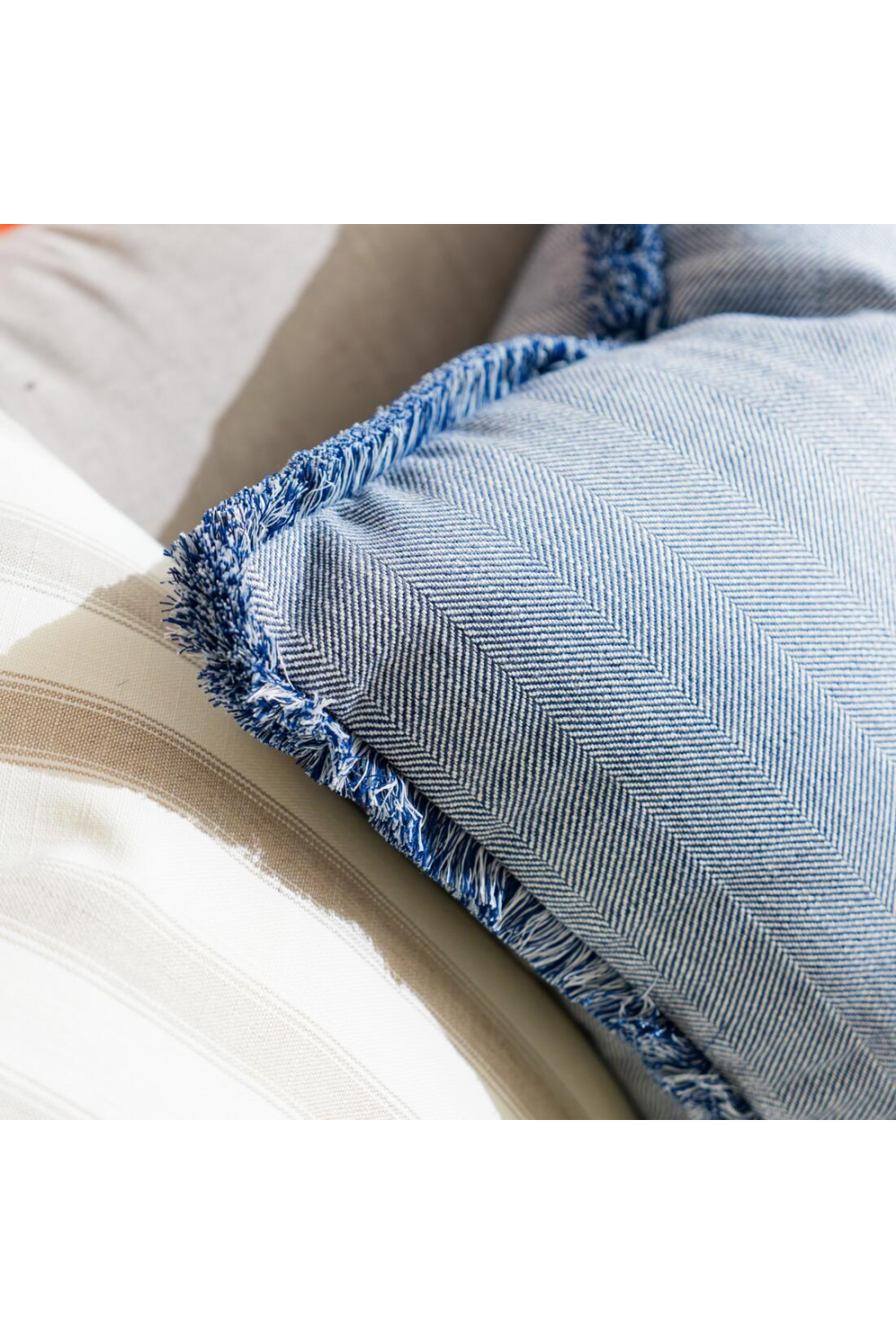 Herringbone Weave Outdoor Cushion | Andrew Martin Riviera | Oroa.com