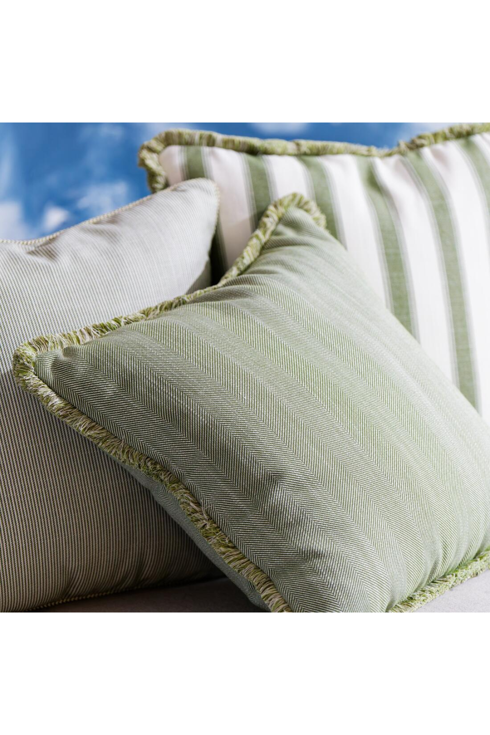Herringbone Weave Outdoor Cushion | Andrew Martin Riviera | Oroa.com