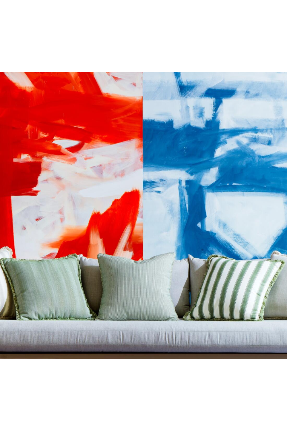 Herringbone Weave Outdoor Cushion | Andrew Martin Riviera | Oroa.com