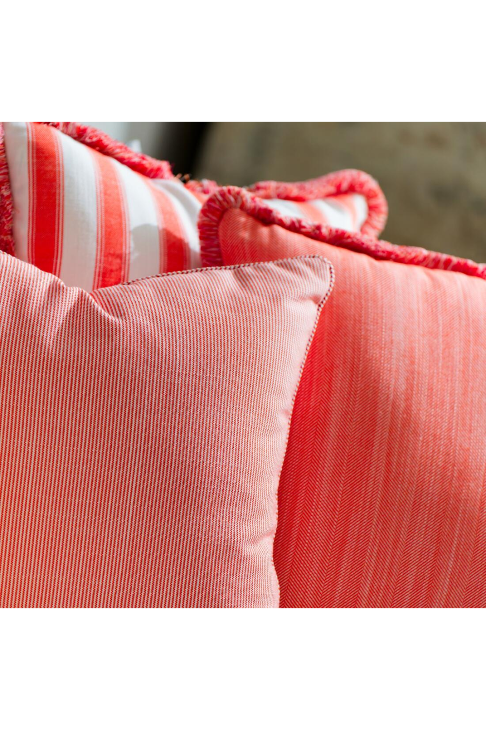 Herringbone Weave Outdoor Cushion | Andrew Martin Riviera | Oroa.com