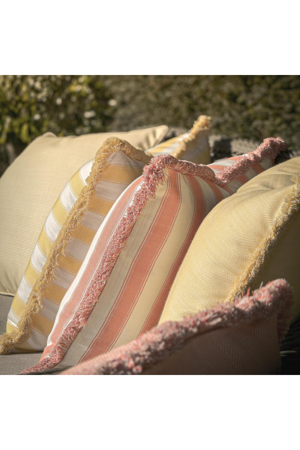 Herringbone Weave Outdoor Cushion | Andrew Martin Riviera | Oroa.com