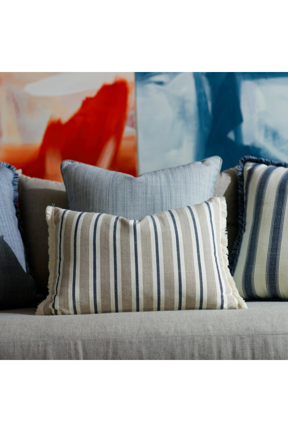 Deckchair Striped Outdoor Cushion | Andrew Martin Coast | Oroa.com