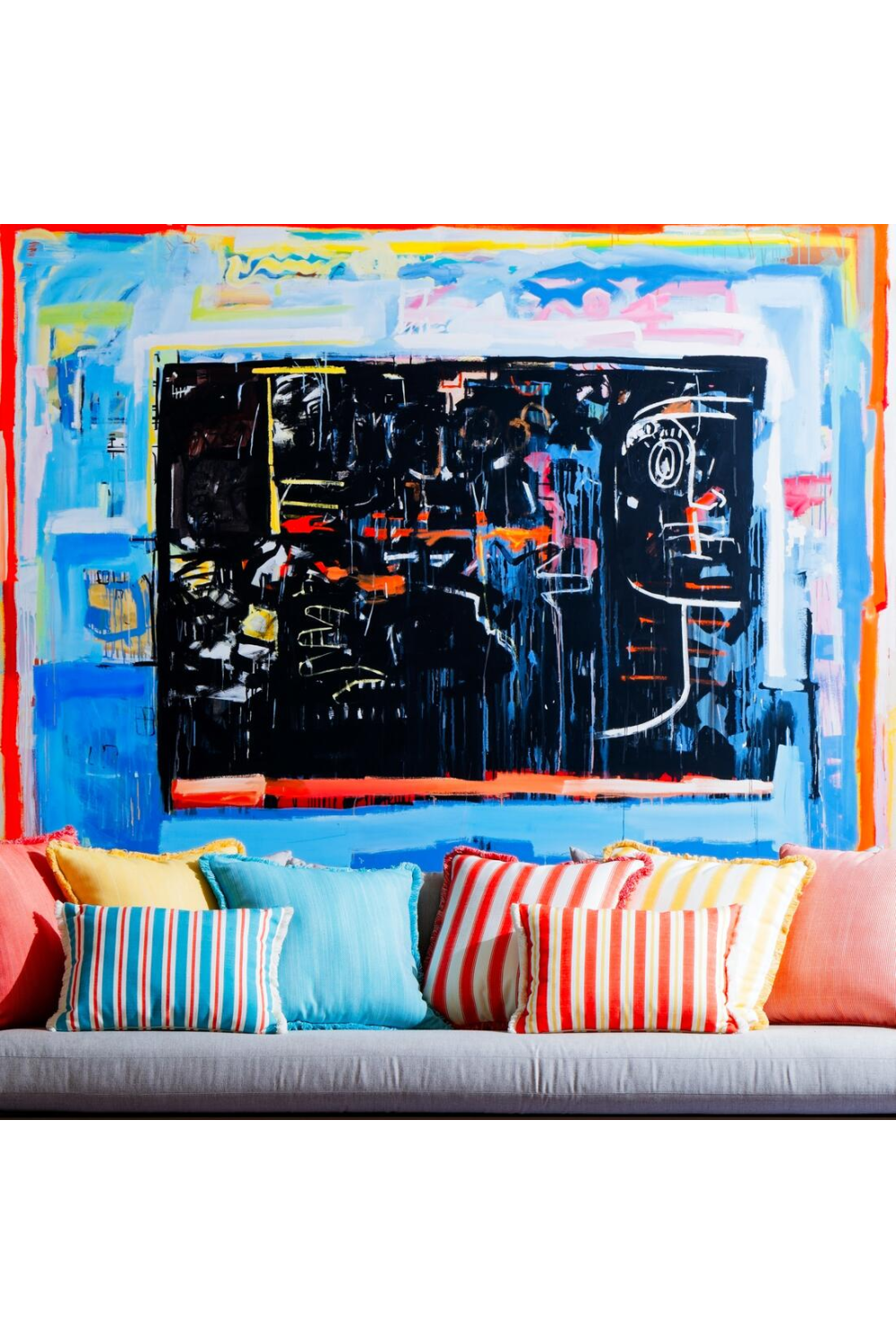 Deckchair Striped Outdoor Cushion | Andrew Martin Coast | Oroa.com