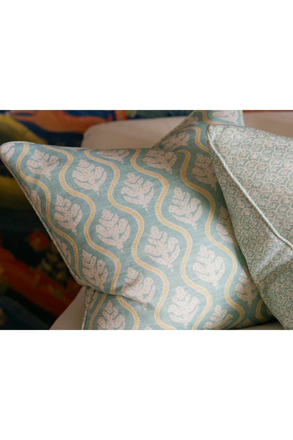 Leaf Motif Cushion | Andrew Martin Fig | Oroa.com