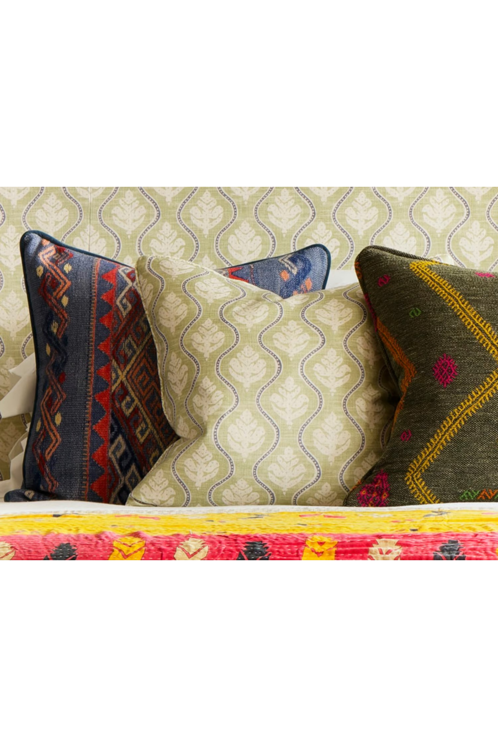 Leaf Motif Cushion | Andrew Martin Fig | Oroa.com