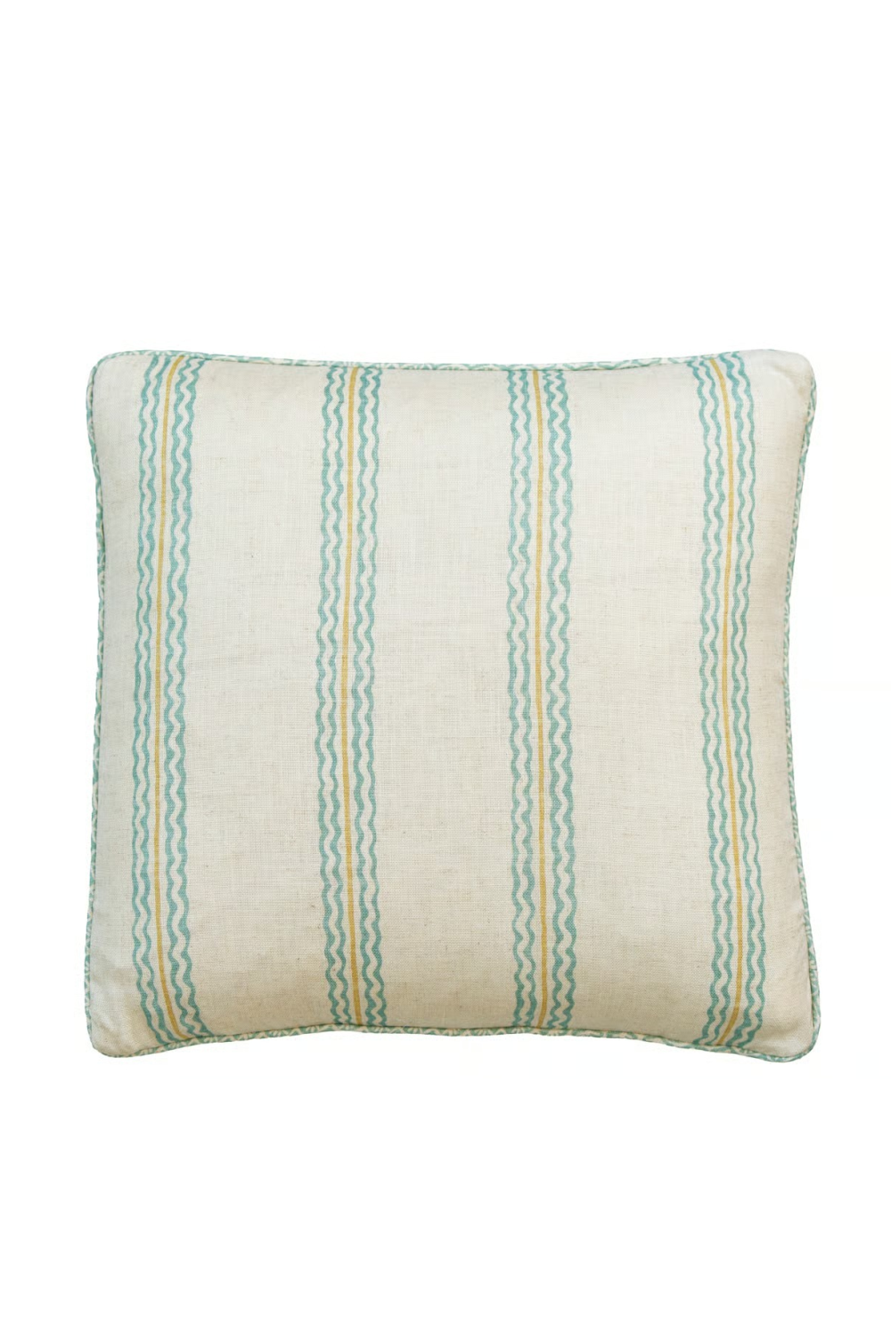 Wavy Stripes Linen Cushion | Andrew Martin Rhubarb | Oroa.com