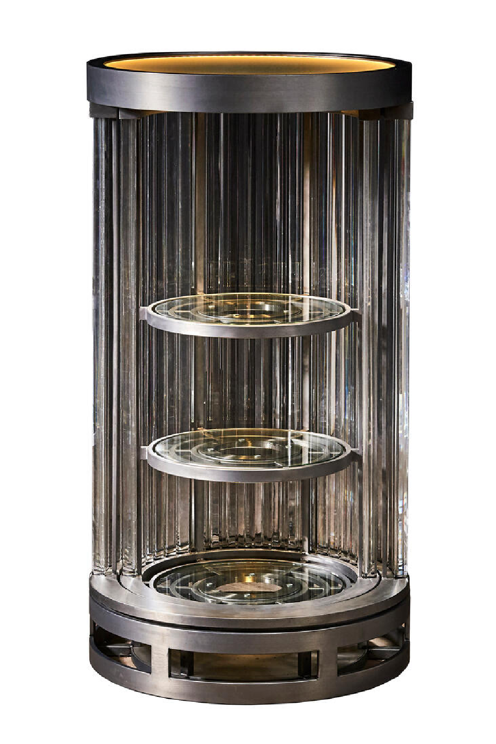 Cylindrical Glass Wine Cabinet | Andrew Martin Rex | Oroa.com