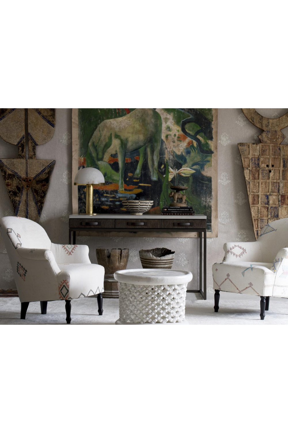 Upholstered Wingback Armchair | Andrew Martin Victoria