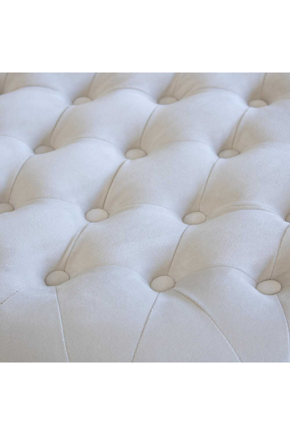 Buttoned Velvet Round Ottoman | Andrew Martin Forte | Oroa.com