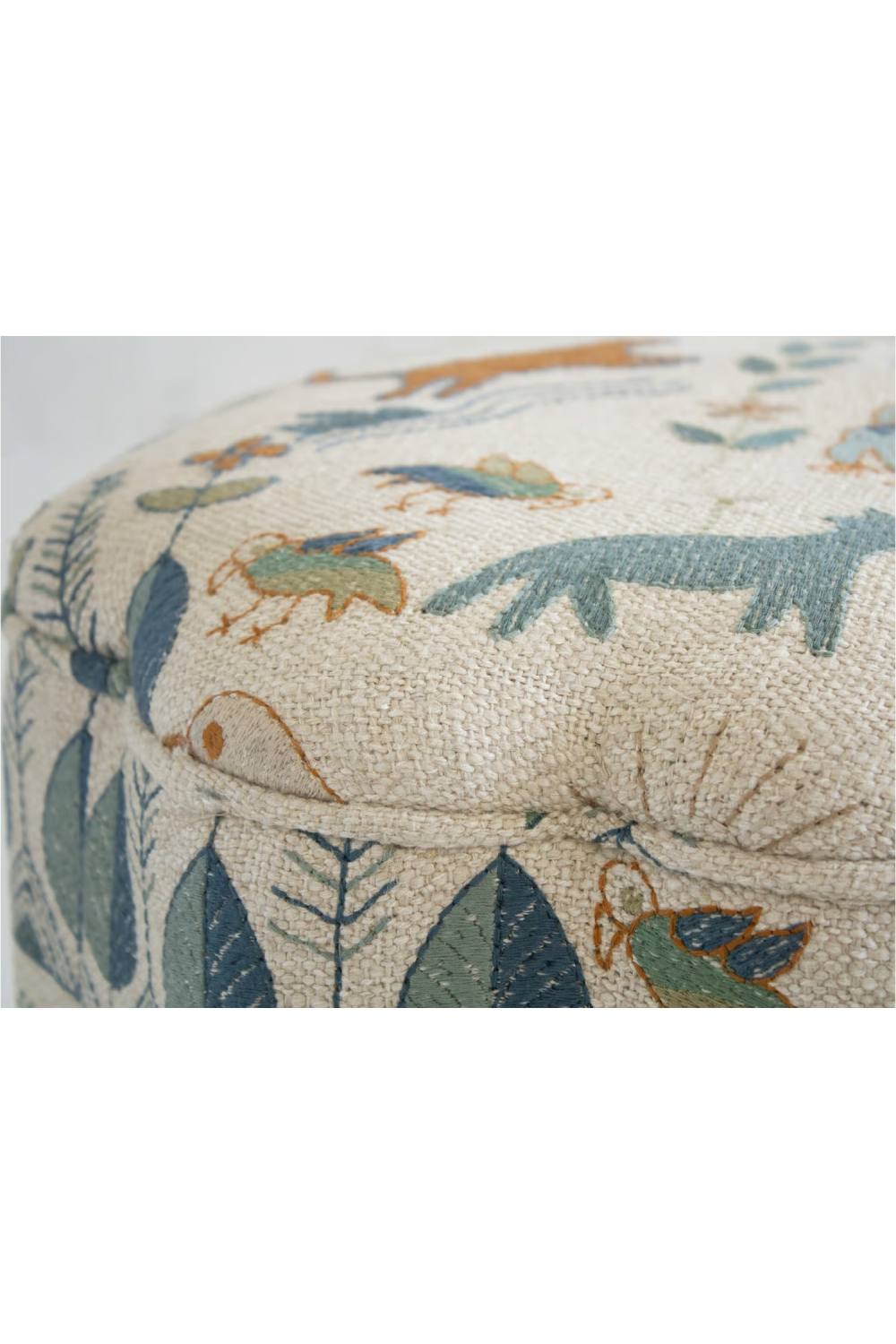 Fabric Upholstered Ottoman | Andrew Martin Daisy | Oroa.com