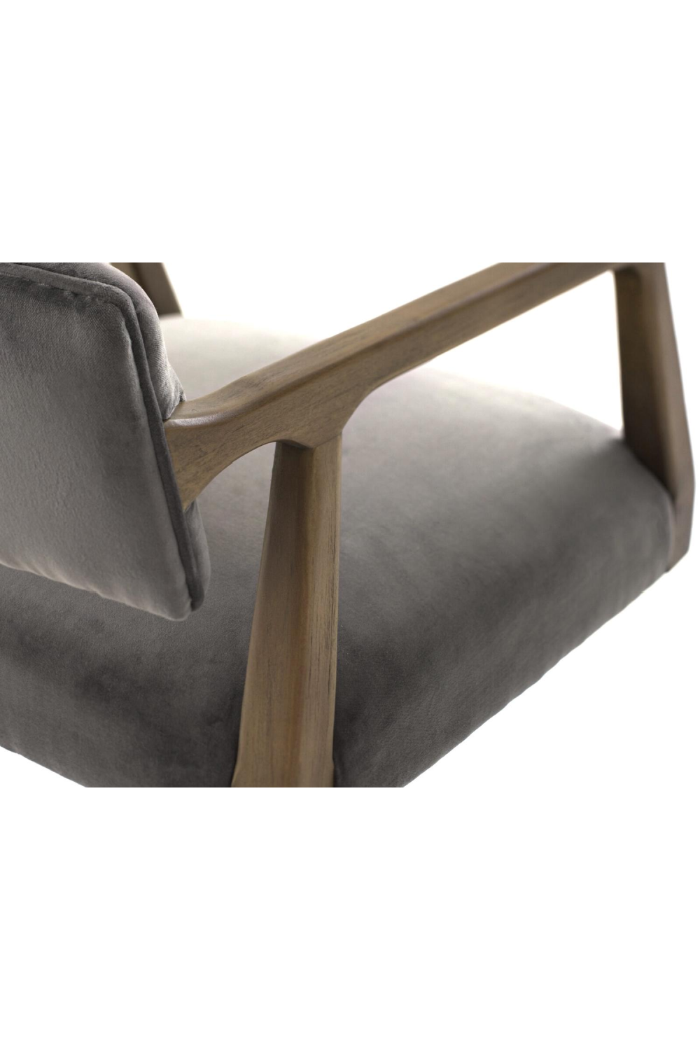Gray Velvet Swivel Desk Chair | Andrew Martin Theo | Oroa.com