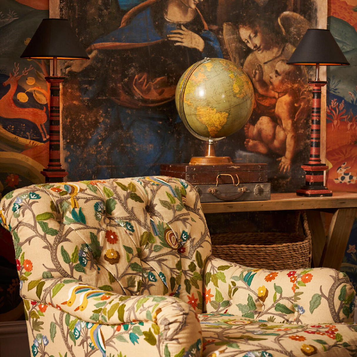 Modern European furniture - Floral Print Lounge Chair - www.oroa.com | Oroa.com