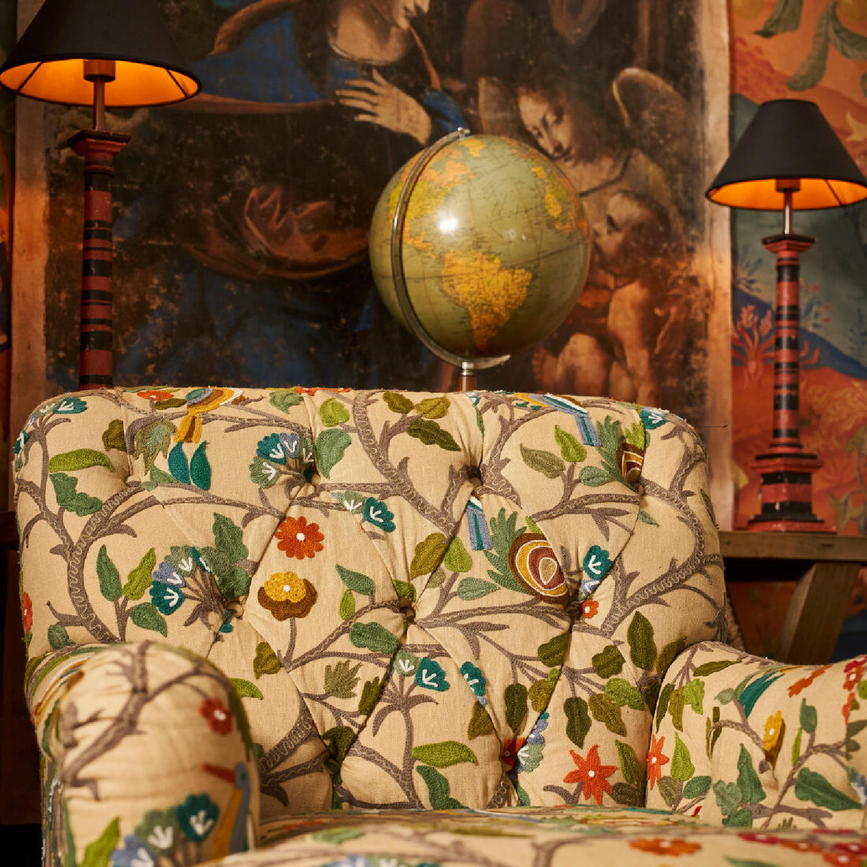 Modern European furniture - Floral Print Lounge Chair - www.oroa.com | Oroa.com