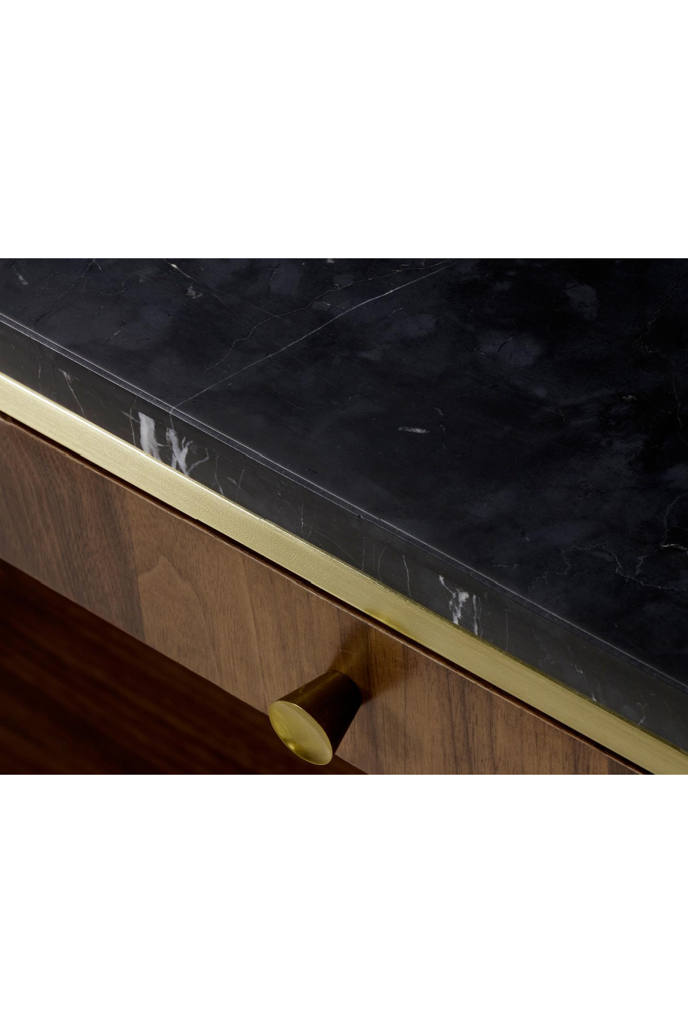 Black Marble 3-Drawer Console Table | Andrew Martin Chester | Oroa.com