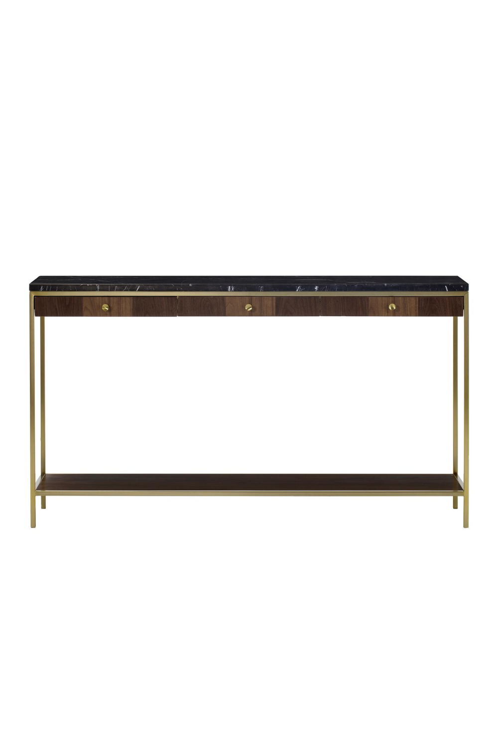 Black Marble 3-Drawer Console Table | Andrew Martin Chester | Oroa.com