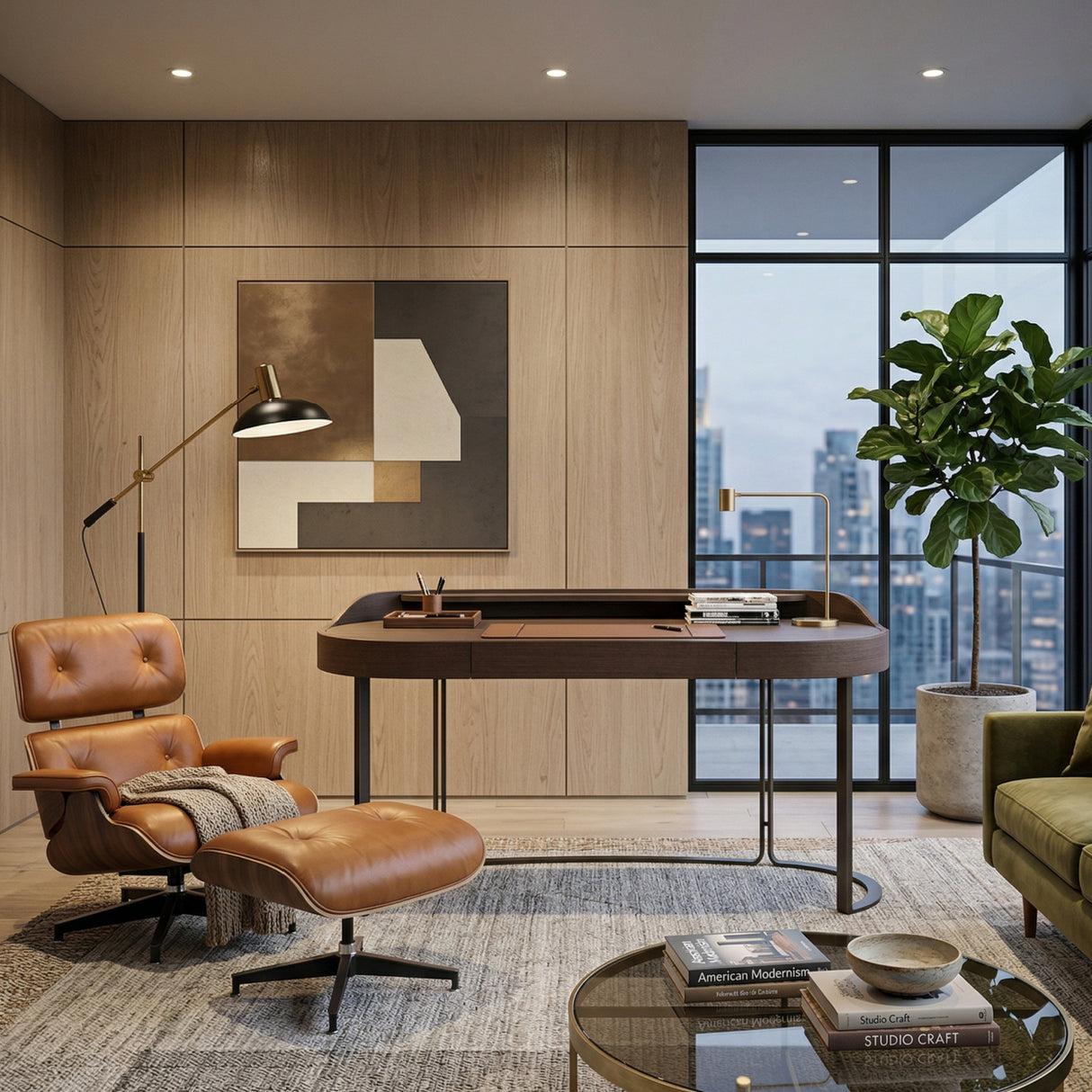 Leather Drawer Desk | Oroa.com
