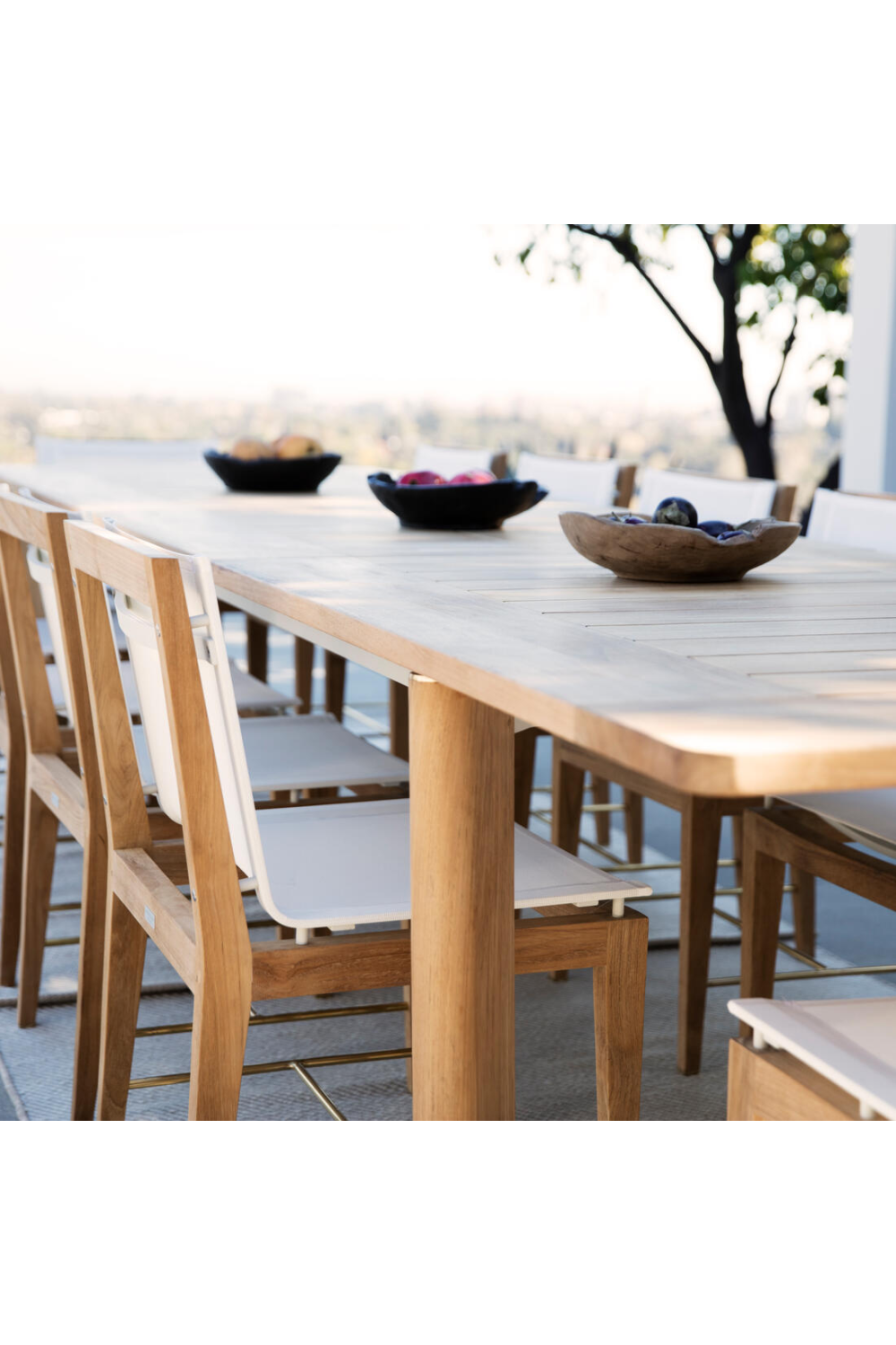 Teak Outdoor Extending Dining Table | Andrew Martin Byron | Oroa.com
