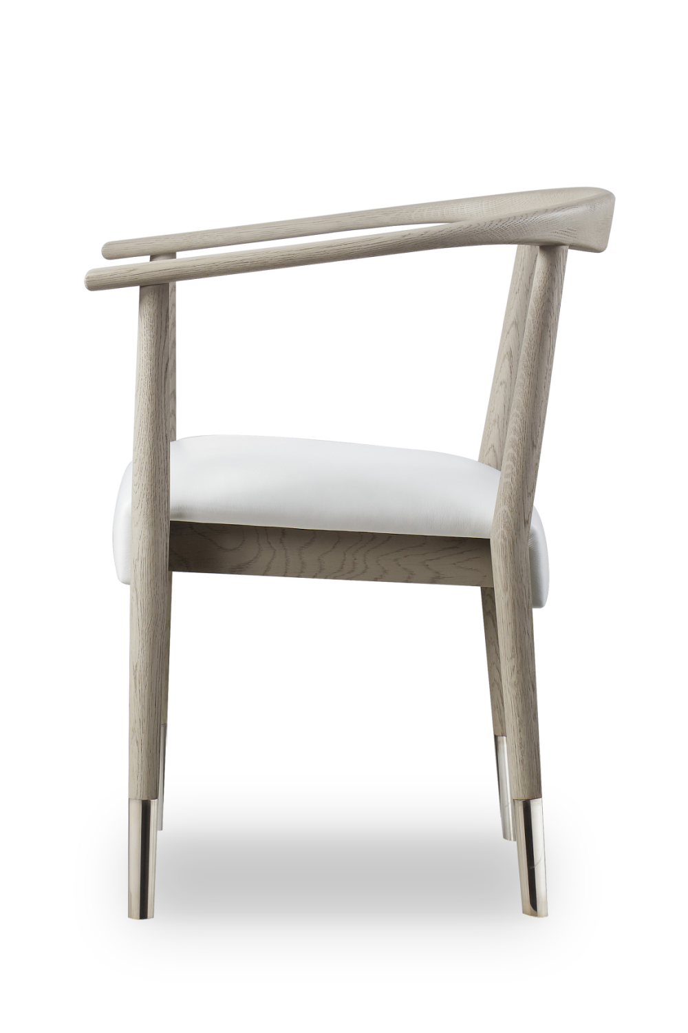 White Leather Upholstered Skandi Dining Chair | Andrew Martin Soho | Oroa.com
